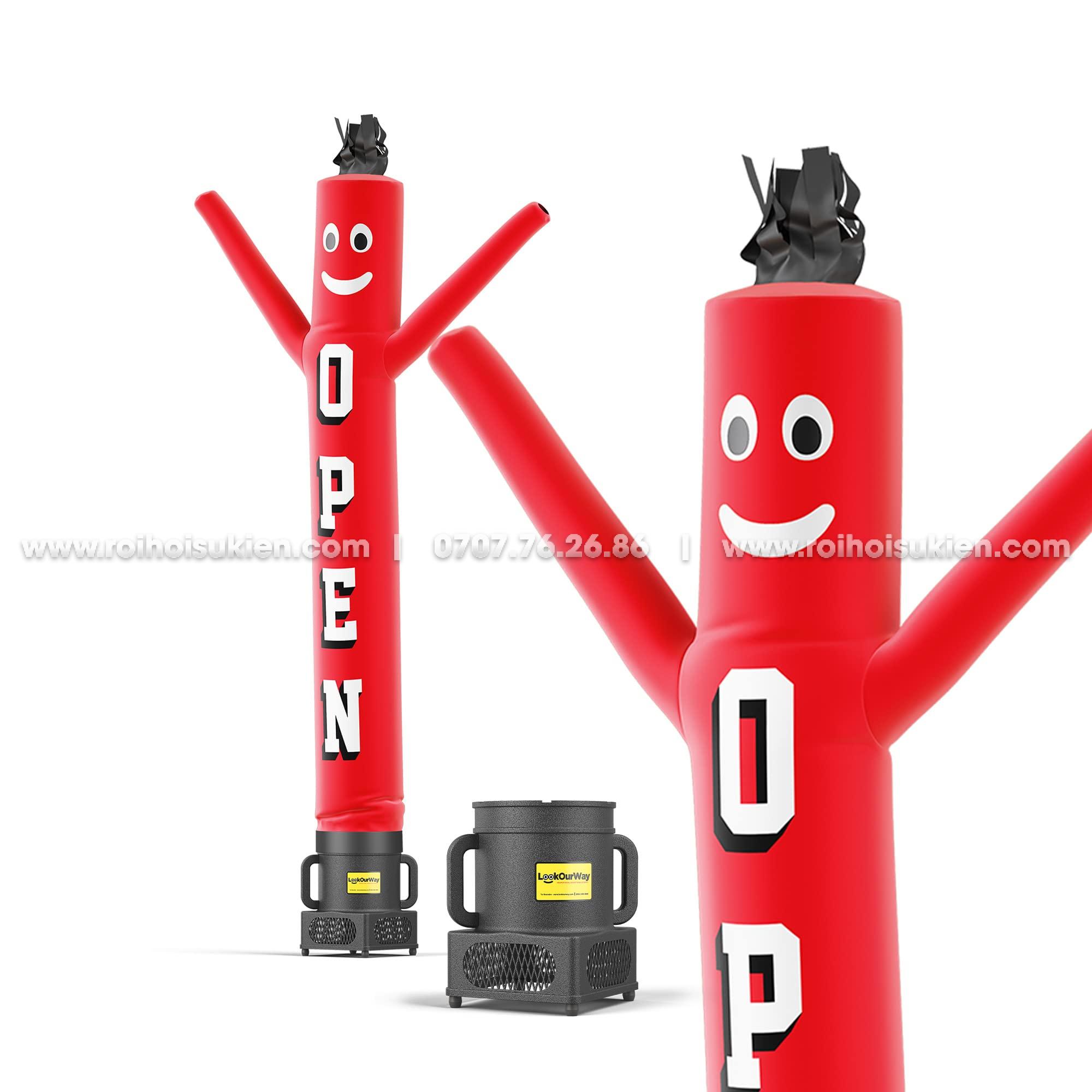 5 lý do vì sao các doanh nghiệp lại chọn rối hơi quảng bá sản phẩm 5 Amazon.com: LookOurWay Air Dancers Inflatable Tube Man Set - 7ft Tall Wacky Waving Inflatable Dancing Tube Guy with Weather Resistant Blower for Business Promotion - Open Red : Patio, Lawn & Garden