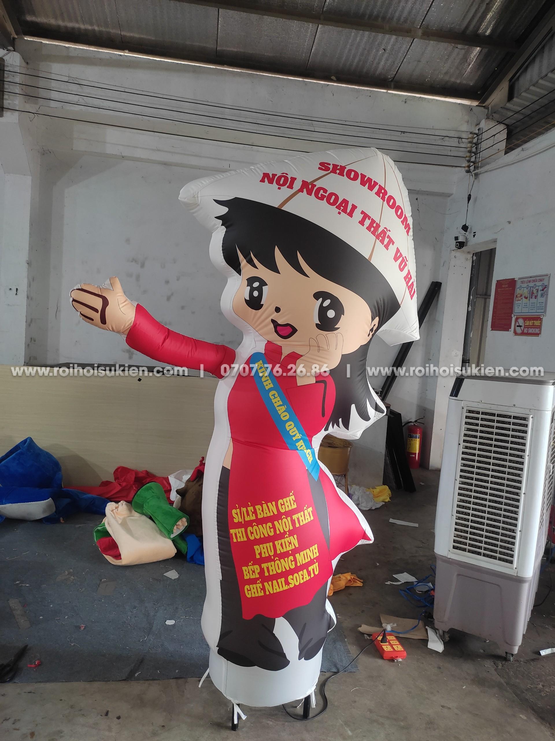 RỐI CÔ GÁI ÁO DÀI ĐỎ 1 co gai