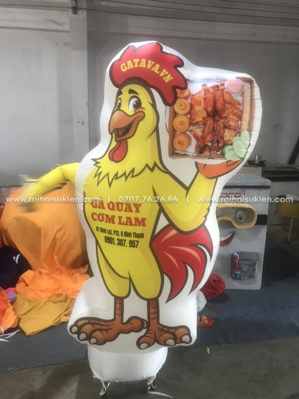 RỐI GÀ QUAY CƠM LAM 9 ga quay