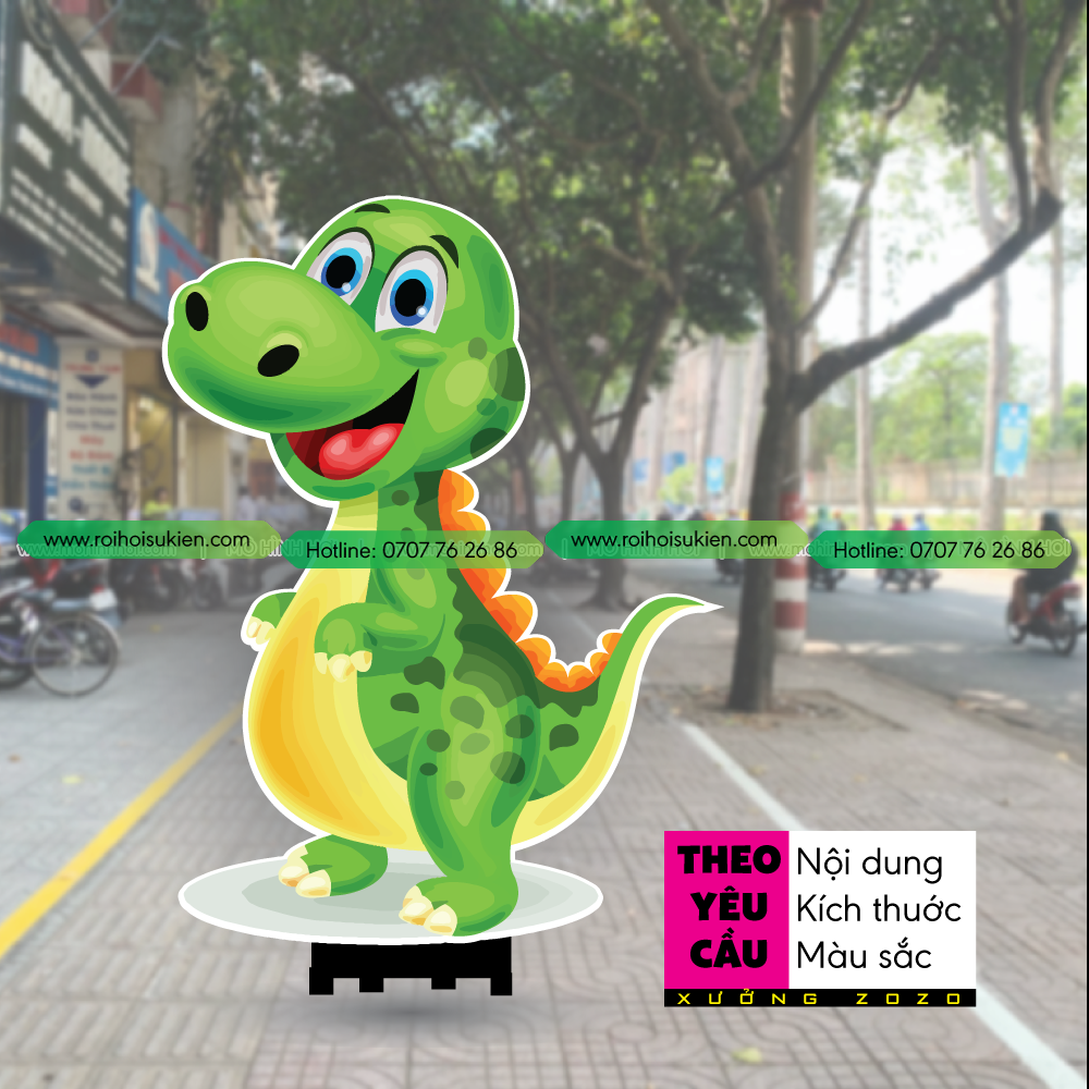 Rối hơi khủng long 5 roi hoi khung long
