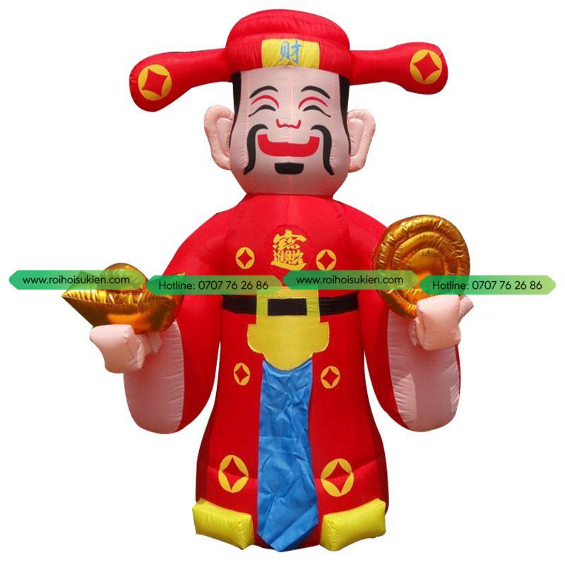 Mô hình ông thần tài bơm hơi 1 than tai bom hoi